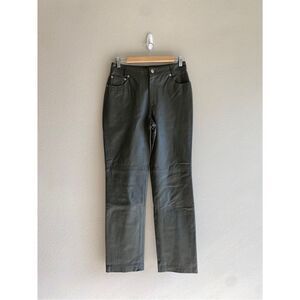 Vintage y2k‎ newport news olive green leather pants